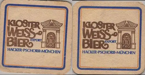 Bierdeckel quadratisch - Hacker-Pschorr Klosterweissbier