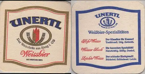 Bierdeckel quadratisch - Unertl