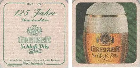 Bierdeckel quadratisch - Greizer - 1997 - 125 Jahre