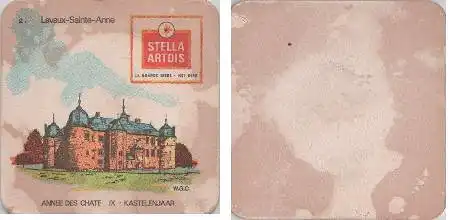 Bierdeckel quadratisch - Stella Artois - Lavaux-Sainte-Anne