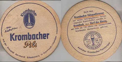 Bierdeckel rund - Krombacher