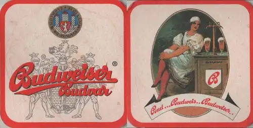 Bierdeckel quadratisch - Budweiser (Tschechien)