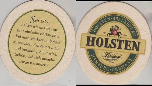 Bierdeckel oval - Holsten