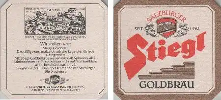 Bierdeckel quadratisch - Stiegl - Goldbräu