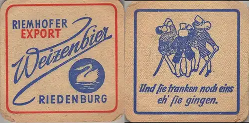 Bierdeckel quadratisch - Riemhofer, Riedenburg