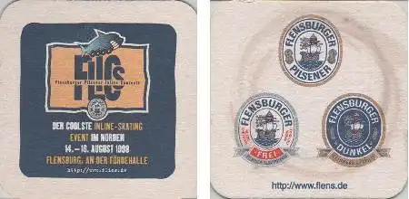 Bierdeckel quadratisch - Flensburger 1998 - Inline Contests