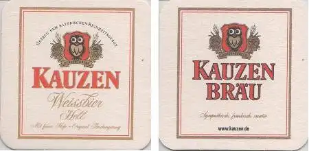 Bierdeckel quadratisch - Kauzen Weissbier und Bräu
