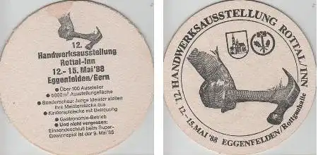 Bierdeckel rund - Handwerks-Ausstellung 1988 Rottal-Inn