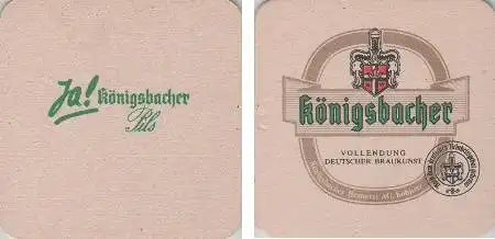 Bierdeckel quadratisch - Königsbacher - Brauerei AG