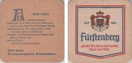 Bierdeckel quadratisch - Fürstenberg - Albrecht Dürer