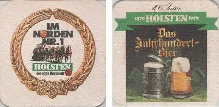 Bierdeckel quadratisch - Holsten - 100 Jahre Jahrhundertbier