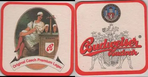 Bierdeckel quadratisch - Budweiser (Tschechien)