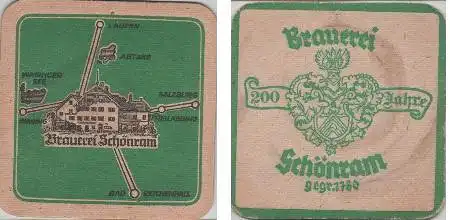 Bierdeckel quadratisch - Schönram Brauerei