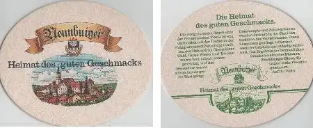 Bierdeckel oval - Neunburger - Heimat des guten Geschmacks