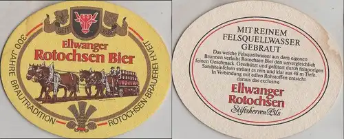 Bierdeckel oval - Ellwanger Rotochsen