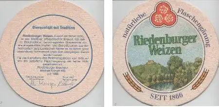 Bierdeckel rund - Riedenburger Weizen