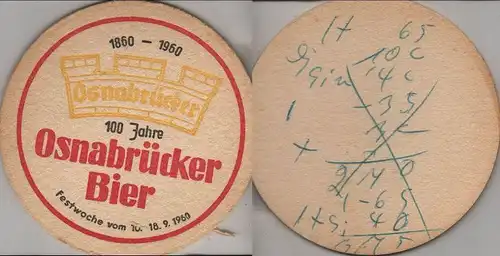 Bierdeckel rund - Osnabrücker Bier