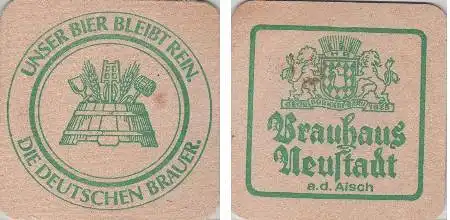 Bierdeckel quadratisch - Brauhaus Neustadt a.d. Aisch