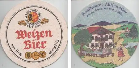 Bierdeckel rund - Kaufbeurer Aktien-Bier Weizen Bier