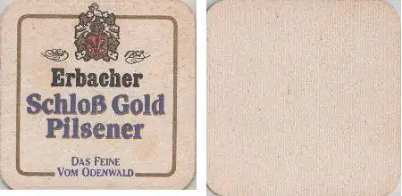 Bierdeckel quadratisch - Erbacher Schloß Gold Pilsener
