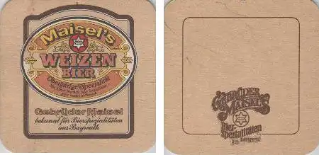 Bierdeckel quadratisch - Maisel Weizenbier - mit Nadelloch