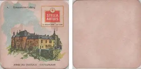 Bierdeckel quadratisch - Stella Artois - Lalaing