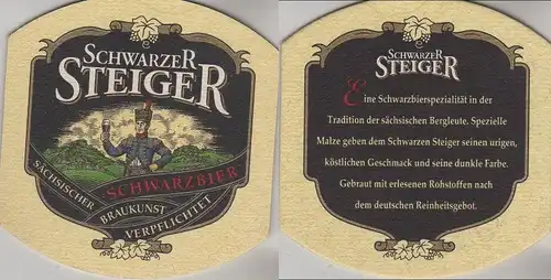 Bierdeckel Sonderform - Schwarzer Steiger