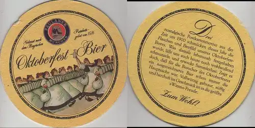 Bierdeckel rund - Paulaner Oktoberfest-Bier