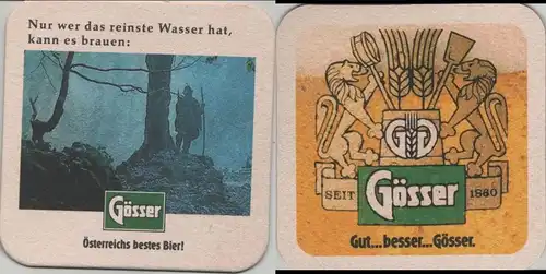 Bierdeckel quadratisch - Gösser