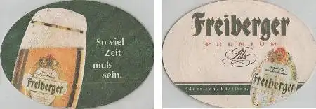 Bierdeckel oval - Freiberger Premium - sächsisch