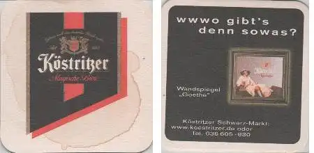 Bierdeckel quadratisch - Köstritzer - Wandspiegel Goethe