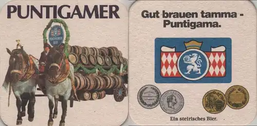 Bierdeckel quadratisch - Puntigamer