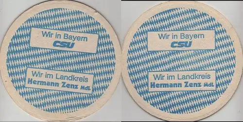 Bierdeckel rund - Parteien - CSU