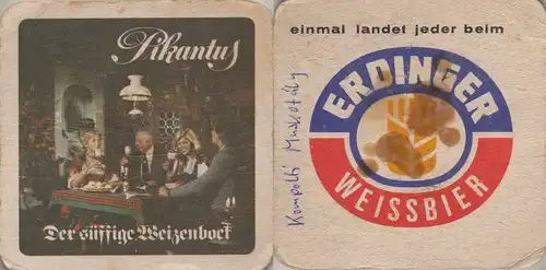 Bierdeckel quadratisch - Erdinger