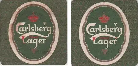 Bierdeckel quadratisch - Carlsberg Lager - mit Nadelloch