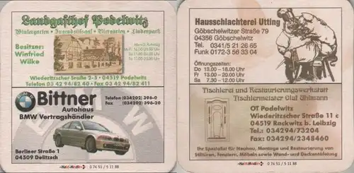 Bierdeckel quadratisch - Werbung