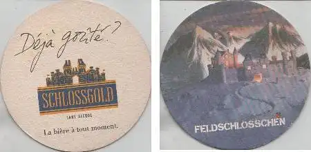 Bierdeckel rund - Feldschlößchen - Schlossgold