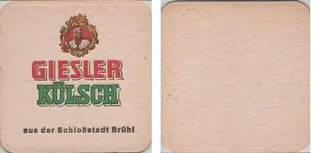 Bierdeckel quadratisch - Giesler Kölsch aus Brühl