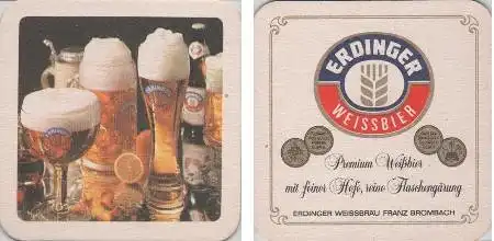 Bierdeckel quadratisch - Erdinger mit feiner Hefe