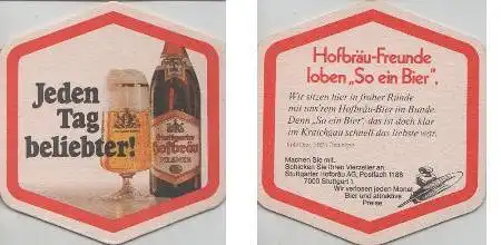 Bierdeckel 6-eckig - Stuttgarter Hofbräu - So ein Bier