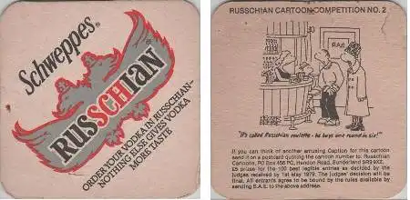 Bierdeckel quadratisch - Schweppes Russchian - Cartoon 2