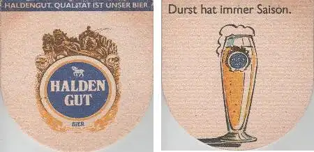 Bierdeckel Sonderform - Halden Gut - Saison