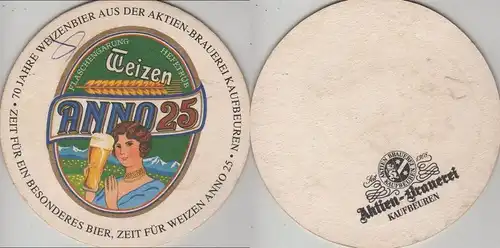 Bierdeckel rund - Aktien-Brauerei, Kaufbeuren