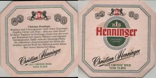 Bierdeckel quadratisch - Henninger