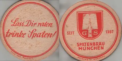 Bierdeckel rund - Spaten