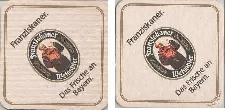 Bierdeckel quadratisch - Franziskaner - Frische an Bayern