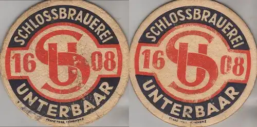 Bierdeckel rund - Schlossbrauerei Unterbaar