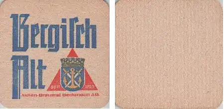 Bierdeckel quadratisch - Bergisch Alt seit 1753 Beckmann