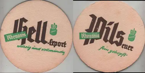 Bierdeckel rund - Rhenania