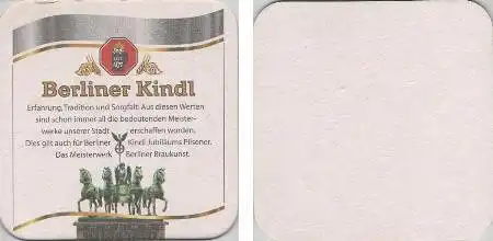 Bierdeckel quadratisch - Berliner Kindl - Meisterwerk